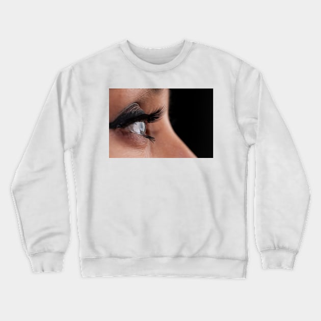 Eye Close Up Crewneck Sweatshirt by ansaharju